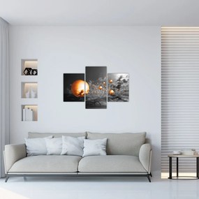 Tabloul bilelor portocalii abstarcte (90x60 cm)