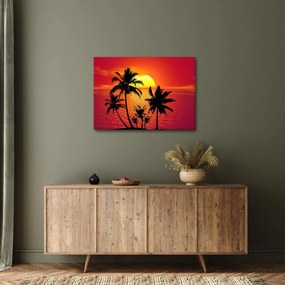 Tablou - Silueta insulei cu palmieri (70x50 cm)