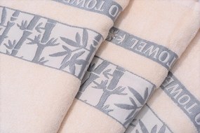 Prosop din fibra de bambus crem deschis, BAMBOO