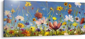Tablou cu luncă înflorită (120x50 cm)