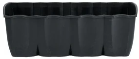 Ghiveci de balcon, pe balustradă, Gri închis 18 l, 18 l