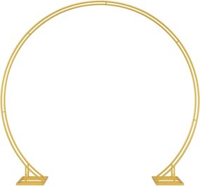 vidaXL Arc de nuntă Auriu 220 x 45 x 200 cm Oțel