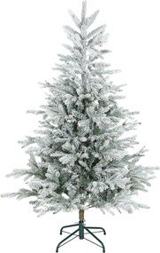 HOMCOM Pom de Crăciun înzăpezit 150 cm cu Bază Metalică Pliabilă | Aosom Romania