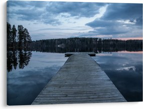 Tablou - Ponton de lemn, lac (70x50 cm)