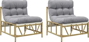 vidaXL Scaun pentru Grădină 2 pcs Gri deschis 75 x 75 x 71 cm Oțel