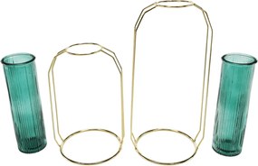 Set de două vaze, smarald/auriu, ROSEIN TYP 1