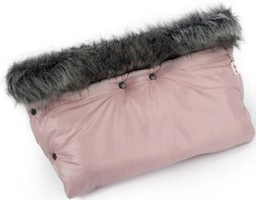 Baby Nellys Iarna manşon PUFOS cu blana, 50 x 100cm - roz