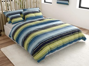 Lenjerie de pat din microfibra BLUE STRIPES albastru Dimensiune lenjerie de pat: 2 buc 70 x 90 cm | 200 x 220 cm