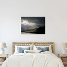 Tablou pe sticlă cu furtuna în apropiere (70x50 cm)