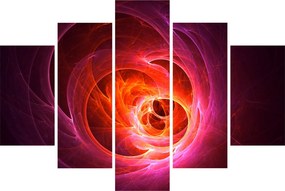 Tabloul modern cu abstracțiune roz (150x105 cm)