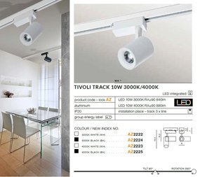 Spot LED directionabil pe sina TIVOLI TRACK negru 3000K ZZ AZ2224