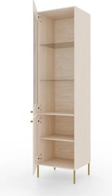 Vitrina cu doua usi, Tili, ADRK Furniture (Culoare: Eucalipt)