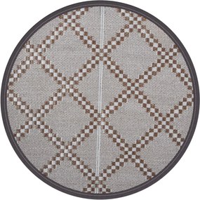 vidaXL Covor de exterior, ARAKIL maro, Ø120 cm, PP