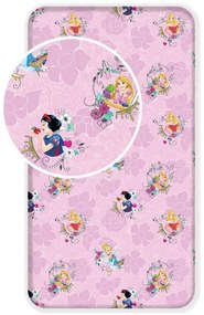 Prințesele Disney Royal cearșaf elastic 90x200 cm