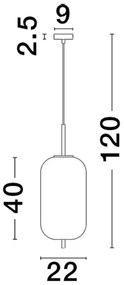 Lustra/Pendul design modern LATO D-22cm