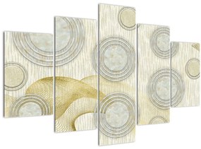 Tablou - Abstract, cercuri de marmură (150x105 cm)