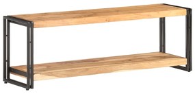 Comoda TV, 120 x 30 x 40 cm, lemn masiv de acacia 1, Negru, 120 x 30 x 40 cm, lemn masiv de acacia