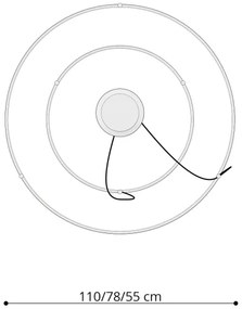 Lustră LED pe cablu RIO LED/80W/230V CRI90 3000K auriu Thoro TH.214