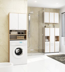 Dulap de baie Farid TYP4 (Stejar sonoma + Alb). 1069758