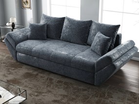 Canapea extensibilă dumonde cu ladă de depozitare si sezut confortabil din spuma high-density, Loana Euphoria Grafit 250x100 cm