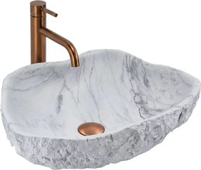 Lavoar compozit pe blat Rea Isla Venice 49 cm gri mat