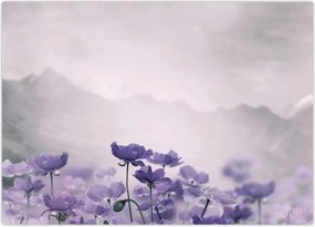 Tablou - Flori mov în munți (70x50 cm)