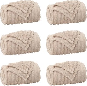 vidaXL Pături de aruncat 6 pcs Bej 150 x 130 cm Molton