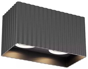 Redo 01-3412 - Spot DELPHI 2xGU10/7W/230V 16,1x8,1 cm negru