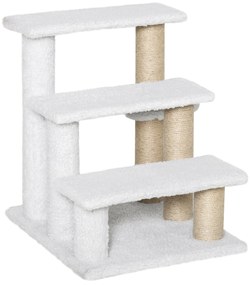 PawHut Scara pentru animale de companie cu 3 trepte, zgârier și minge de jucărie | Aosom Romania