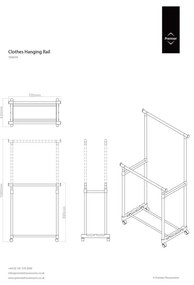 Suport pentru haine argintiu telescopic/cu roți din metal – Premier Housewares