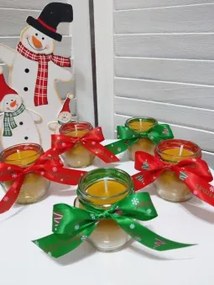 Lumanare din ceara Merry Christmas - verde