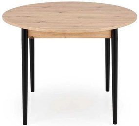 Masă de bucătărie Darren, stejar artisan / negru