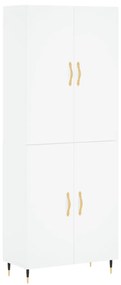 3195659 vidaXL Dulap înalt, alb, 69,5x34x180 cm, lemn compozit