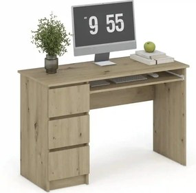 Birou CINO, stejar artisan, PAL laminat, 120x50x77 cm