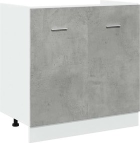 vidaXL Dulap inferior de chiuvetă “Lyon”, gri beton, 80 x 46 x 81,5 cm