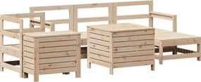vidaXL Set canapea de grădină, 7 piese, lemn masiv de pin