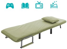 Fotoliu pat 2 în 1-verde