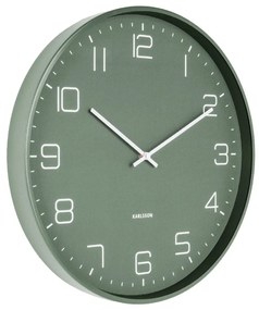 Ceas de perete Karlsson Lofty, ø 40 cm, verde