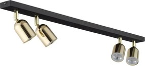 LED RGBW Dimmabil spot TOP 4xGU10/6,5W/230V 2700-6500K negru/auriu