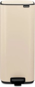 Cos de gunoi Brabantia Bo Pedal 1010124, 30 L, Inchidere usoara, Baza antiderapanta, Bej