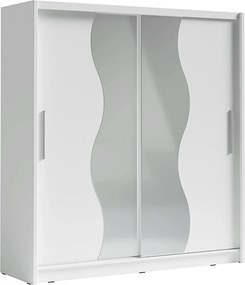 Dressing BIRGAMO TYP 1, alb, DTD laminat, cu 2 usi, 205x63x215 cm