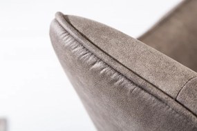 Set de 2 scaune elegante cu cotiere confortabile Loft, vintage taupe