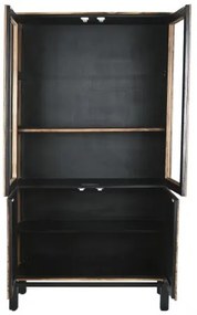 Vitrina, natur, din lemn de tec si acacia, Everly
