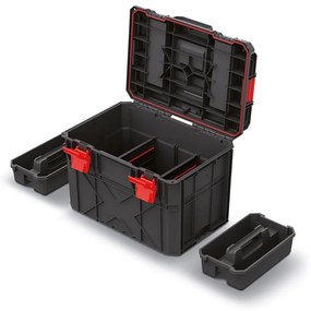 Cutie de scule A, 16 inch, organizator, negru