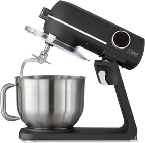 Mixer planetar Caso KM 1800 Black-E, 1800 W, 6 l, 10 viteze, Timer, Vas din inox, Comanda tactila, LED, Negru mat