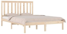 Cadru de pat small double 4ft, 120x190 cm, lemn masiv de pin