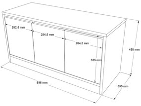 Dulap de pantofi cu bancheta Mr2 Alb 89.6x45.8x35.5 cm