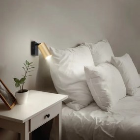 Brilagi - Spot LED de perete reglabil SELE 1xGU10/6,5W/230V negru/auriu