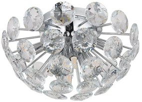Plafoniera din metal cromat cu cristale K9 VIRINA