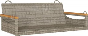 vidaXL Bancă de balansoar, gri, 109x62x40 cm, poliratan